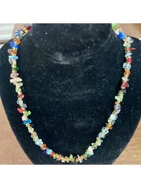 Vintage 90s Chip Style Gemstone Choker